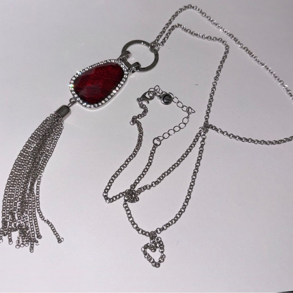 Red Tassel Necklace